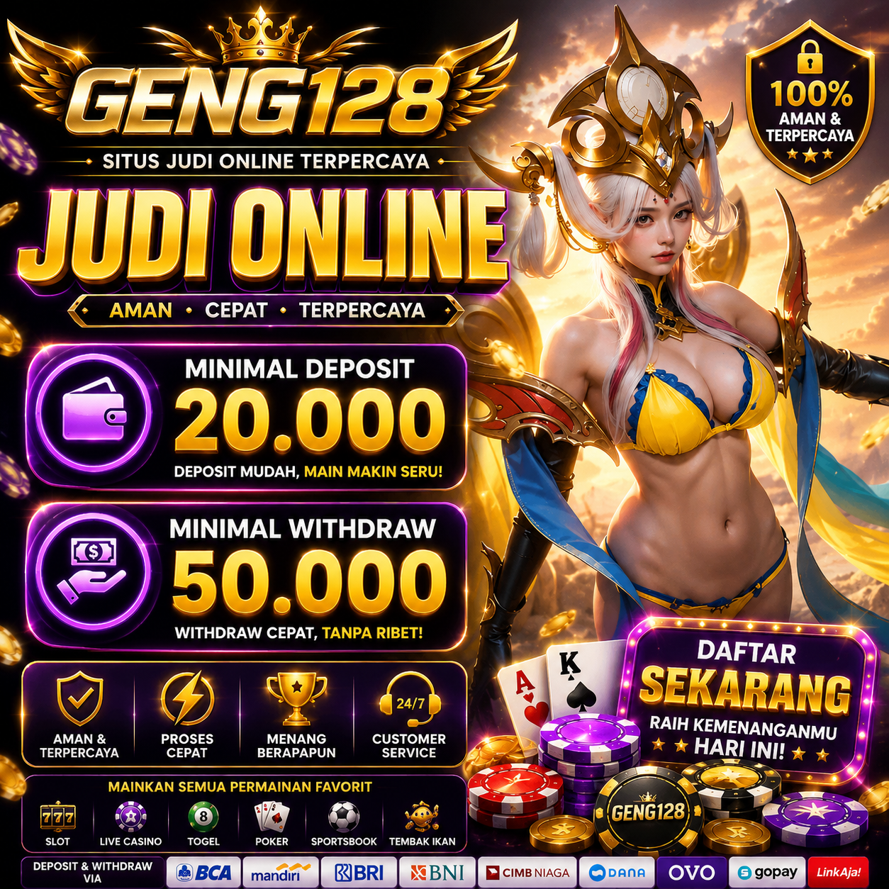 GENG128 Arena Judi Online Yang Memberi Keuntungan Serta Cuan 